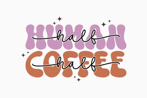 Half Human Half Coffee Retro Svg Review