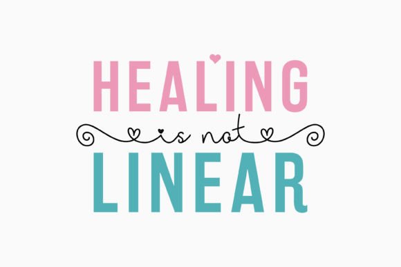 Healing is Not Linear Retro Svg Review